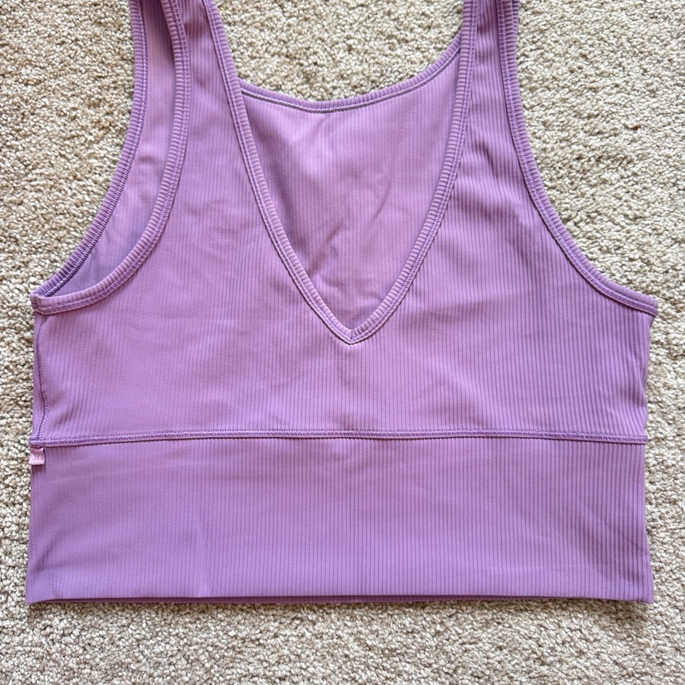 Lululemon Purple Ribbed Sports Bra